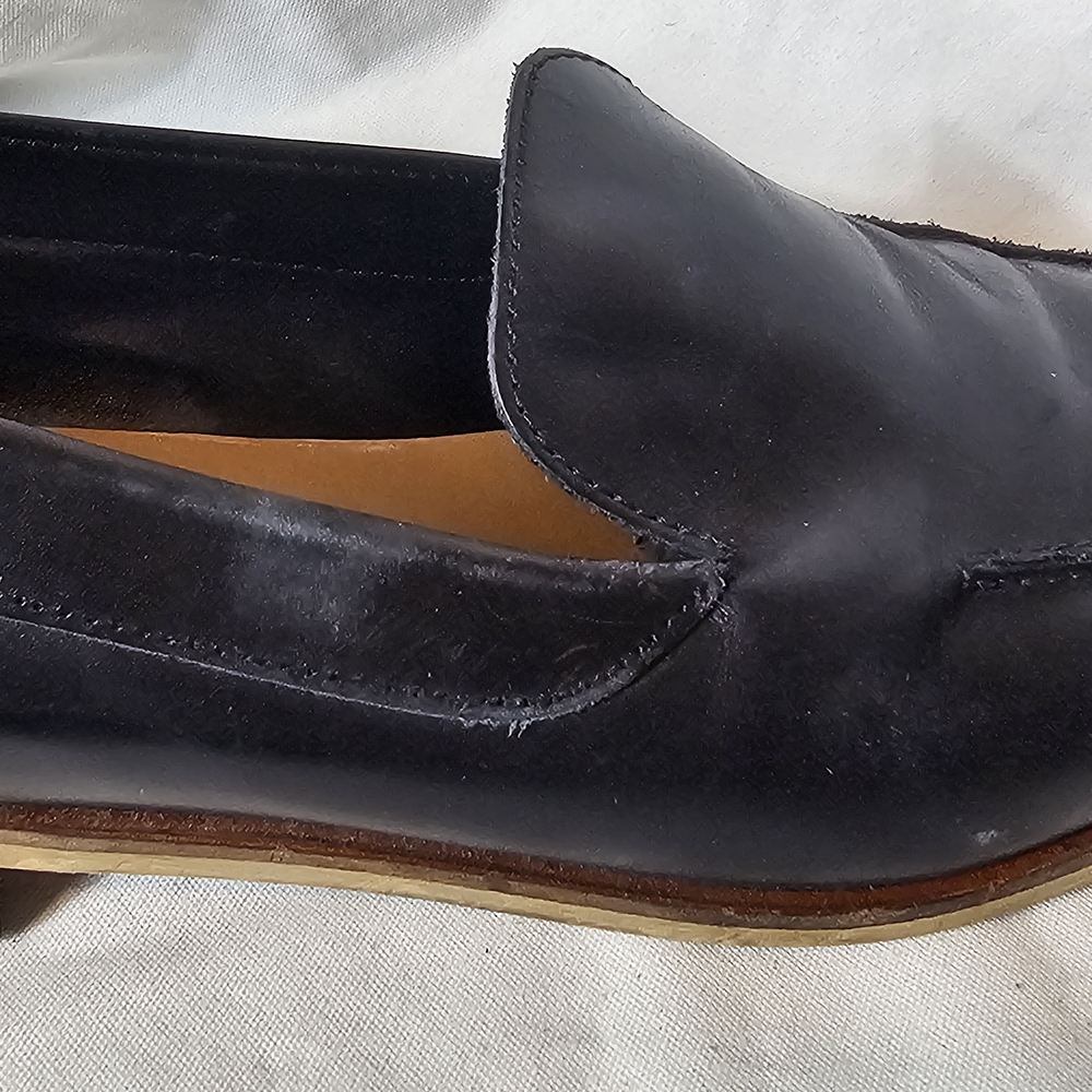 Everlane Black Leather Slip-On Loafers Women's Size 9.5 Fall Work Office Italian - Picture 13 of 16